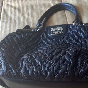 Coach Black Quilted Satchel